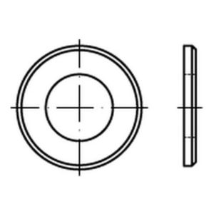 DIN 125 Flache Scheibe Stahl B 6,4mm feuerverzinkt mit Fase Form B