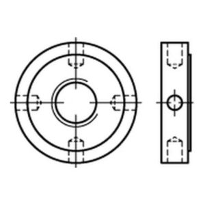DIN 181 Kreuzlochmuttern 04 Au M 12 x 1,5 S