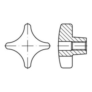 DIN 6335 Kegelpfanne Form D Grauguß 50mm M 10 mit Gewinde-Durchloch