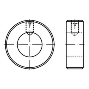 DIN 705 Stellringe, leichte Reihe, mit Gewindestift 1.4571 A 20 A 5 S