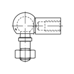DIN 71802 Winkelgelenk Stahl 13 – M 8 galv. verzinkt