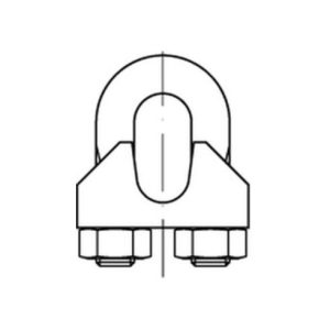 DIN 741 Drahtseilklemmen Stahl 6,5mm / M 5 1/4 ähnl. DIN 741, gal Zn gal Zn S