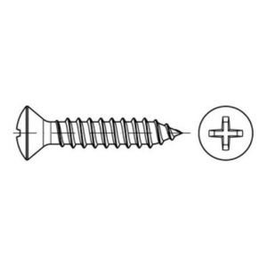 DIN 7983 Form C Linsensenkkopf-Blechschraube VG 4,2×16 Edelstahl A2 blank PH