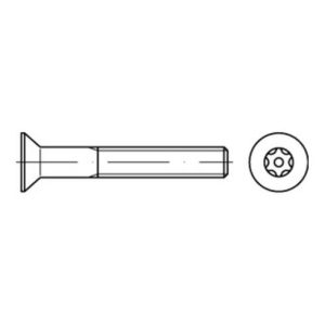 DIN 7991/ISO 10642 Diebstahlhemmende Senkschraube M10x60 Edelstahl A2 blank TX-TR