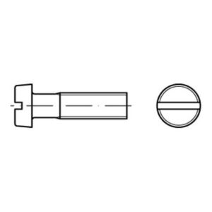 DIN 84/ISO 1207 Zylinderkopfschraube gedreht M1,4×2 Stahl blank Schlitz