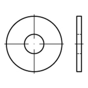 DIN 9021/ISO 7093 Unterlegscheibe Messing blank 13x37x3 mm