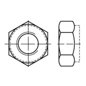 DIN 980/ISO 7086, 10513 Selbstsichernde Sechskantmutter M 30 x 2 Stahl galvanisch verzinkt