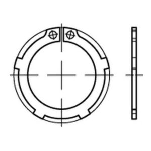 DIN 983 Sicherungsringe mit Lappen Federstahl 35 x 1,5 S