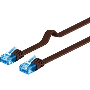 Patchkabel Cat 6a. Flachkabel 20m. dunkelbraun