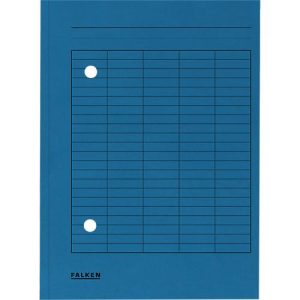 Dokumentenmappe FALKEN, DIN A4, 2-seitiger Gitterdruck, B 231 x H 318 mm, Karton, blau