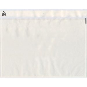 Dokumententasche/Lieferscheintasche SecurePack Premium, C5, ohne Aufdruck, selbstklebend, wasserfest, LDPE & Kraftpapier, transparent, 500 Stück