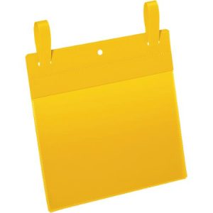 Dokumententaschen mit Lasche, B 210 x H 148 mm (A5 quer), 50 Stück, gelb