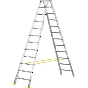 Doppelstufen-Stehleiter MEHRSI®, 12 Stufen, 19 kg Doppelstufen-Stehleiter MEHRSI®, 12 Stufen, 19 kg