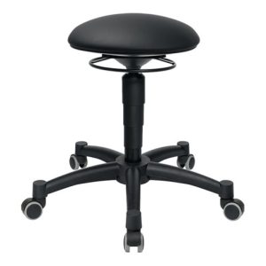 Drehhocker Body Balance m.Rl.Kunstlederpolster schwarz Sitz-H.420-550mm TOPSTAR