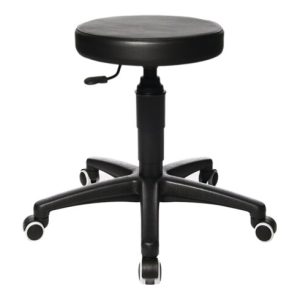 Drehhocker Tec 70 m.Rl.Kunstlederpolster schwarz Sitz-H.390-520mm TOPSTAR