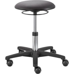 Drehhocker TEC basic IS 1989, höhenverstellbar, ergonomischer Polster-Sitz, platingrau