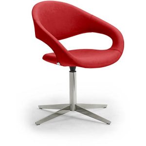 Drehsessel SAMBA, belastbar bis 200 kg, Sessel, rot