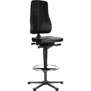 Drehstuhl All-in-One 9641, mit Gleiter und Aufstiegshilfe, Kunstlederpolster, schwarz