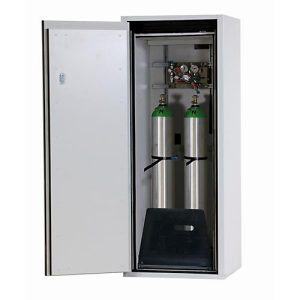 Druckgasflaschenschrank G-ULTIMATE-90 Standard, Flügeltür Anschlag links, 2x 10 l Flaschen, B 598 x T 615 x H 1450 mm Druckgasflaschenschrank G-ULTIMATE-90 Standard, Flügeltür Anschlag links, 2x 10 l Flaschen, B 598 x T 615 x H 1450 mm