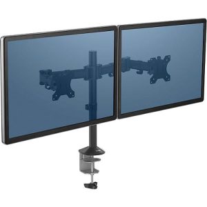 Dual Monitorarm Fellowes Reflex, bis 32′ Breite, VESA, dreh-/schwenk-/neigbar, höhen- & tiefenverstellbar, schwarz