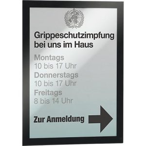 Durable Inforahmen Duraframe, DIN A4, 10 Stück, schwarz
