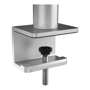Durable Monitor Halterung für 2 Monitore, Tischklemme, silber metallic
