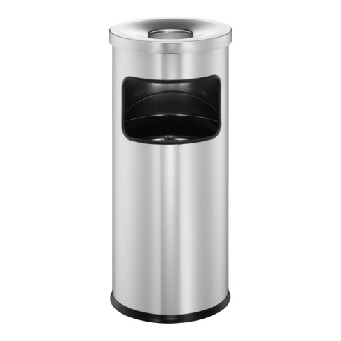 Durable Papierkorb safe mit Ascher Silber 17l