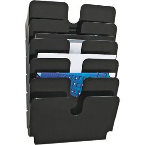 Durable Prospektspender Flexiplus, 6 Spender, A4, quer, schwarz