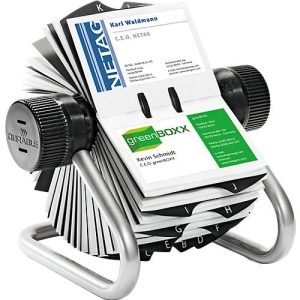 Durable Rollkartei Visifix, für 400 Karten, silber