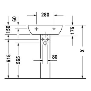 Duravit Waschtisch D-CODE mit Überlauf, Hahnlochbank, 1 Hahnloch 550 x 430 mm weiß Duravit Waschtisch D-CODE mit Überlauf, Hahnlochbank, 1 Hahnloch 550 x 430 mm weiß