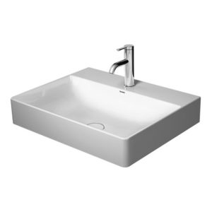 Duravit Waschtisch DURASQUARE ohne Überlauf, mit Hahnlochbank, geschliffen, 600 x 470 mm 1 Hahnloch weiß Duravit Waschtisch DURASQUARE ohne Überlauf, mit Hahnlochbank, geschliffen, 600 x 470 mm 1 Hahnloch weiß