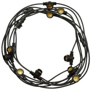 Lichterkette 10 mal E27 Fassungen über 5m. 230V