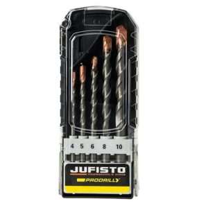 Hartbetonbohrer Set 5-teilig. professionell. 4mm bis 10mm. Zylinderschaft