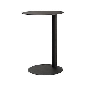easyDesk® Beistelltisch, aus Stahl, rund, Säulenfuß, Ø 400 x H 570 mm, anthrazit