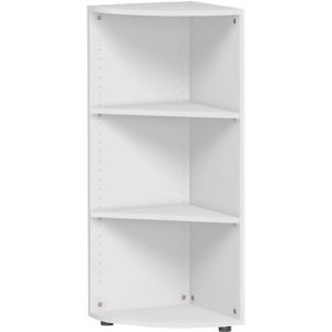 Eckabschlussregal PALENQUE, 3 OH, B 400 x T 400 x H 1104 mm, lichtgrau
