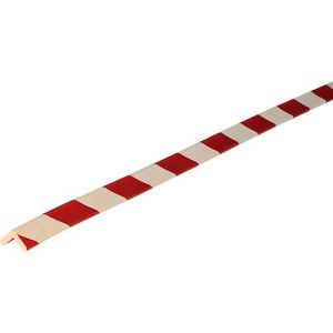Eckschutzprofil Typ E, 5-m-Rolle, weiß/rot