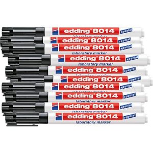 edding 8014 laboratory Marker, 1,0 mm, 10 Stück, schwarz