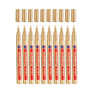 EDDING Lackmarker 751, 1-2 mm, gold, 10 Stück