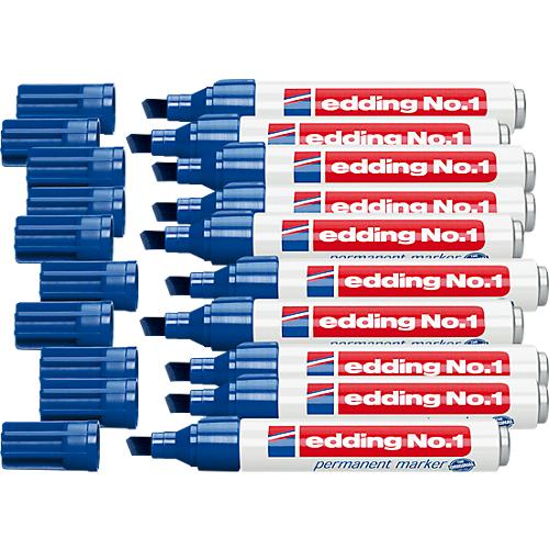 edding No.1 permanent Marker, 10 Stück, blau