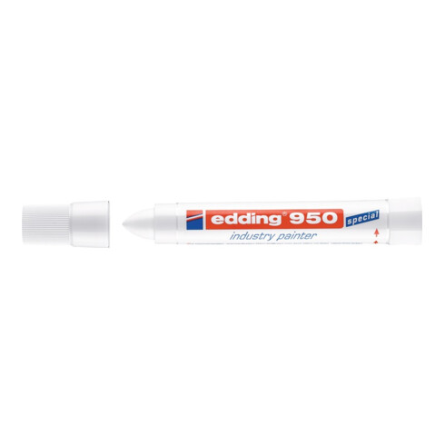 Edding Pastenmarker 950 weiss permanent Rundspitze Strichbreite 10mm