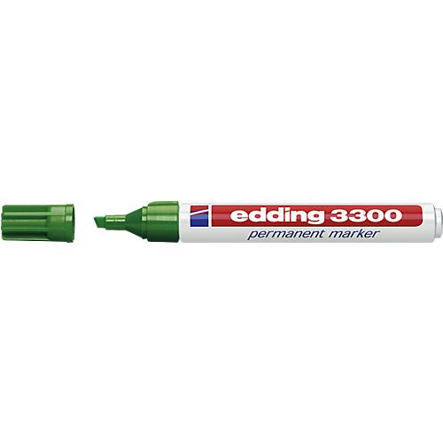 EDDING Permanent Marker 3300, mit Keilspitze, 1 Stück, grün