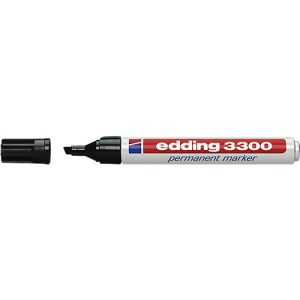 EDDING Permanent Marker 3300, mit Keilspitze, 1 Stück, schwarz