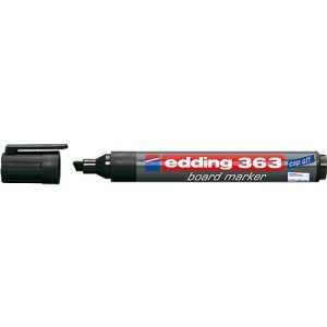 edding Whiteboard Marker 363, Keilspitze, 10 Stück, schwarz