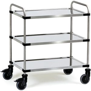 Edelstahlwagen, H950 x L1070 x B570 mm, 3 Etagen