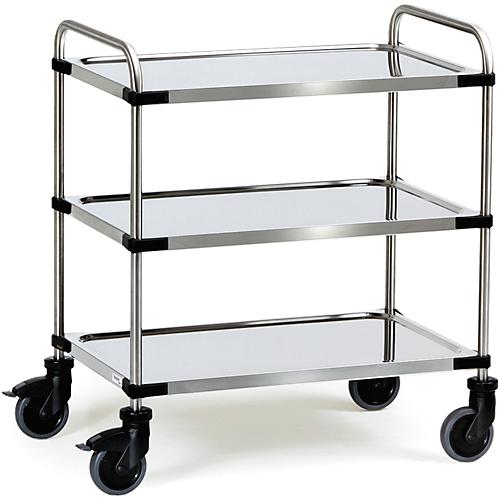 Edelstahlwagen, H950 x L1070 x B670 mm, 3 Etagen