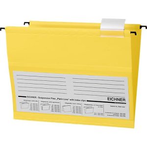 EICHNER Hängemappen,für Formate bis DIN A4, Öffnung seitlich, PVC, gelb, 10 Stück EICHNER Hängemappen,für Formate bis DIN A4, Öffnung seitlich, PVC, gelb, 10 Stück
