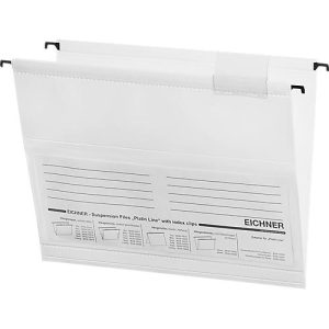 EICHNER Hängemappen,für Formate bis DIN A4, Öffnung seitlich, PVC, weiß, 10 Stück EICHNER Hängemappen,für Formate bis DIN A4, Öffnung seitlich, PVC, weiß, 10 Stück