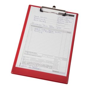 Eichner PVC-Klemmbretter rot, 232 x 338 mm 5 St.