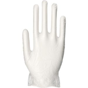 Einmalhandschuhe Medi-Inn Light, Vinyl, leicht gepudert, latexfrei, transparent, Größe M, 100 Stück