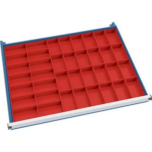 Einsatzkastenset 38 Stück für Schubladenschrank 910 mm breit passend für Schubladen mit 75/100 mm Höhe Einsatzkastenset 38 Stück für Schubladenschrank 910 mm breit passend für Schubladen mit 75/100 mm Höhe